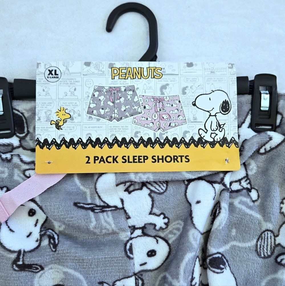 Peanuts🥜 Two✌️ Pack Fleece Sleep💤 Shorts🩳 - NWT - Picture 8 of 13
